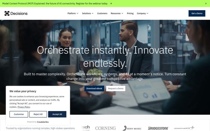 Screenshot of decisions.com
