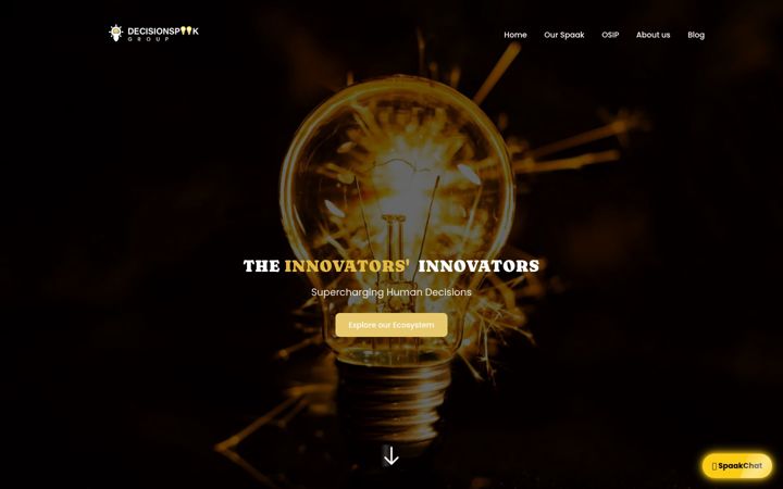 Screenshot of decisionspaak.com