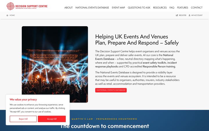 Screenshot of decisionsupportcentre.com