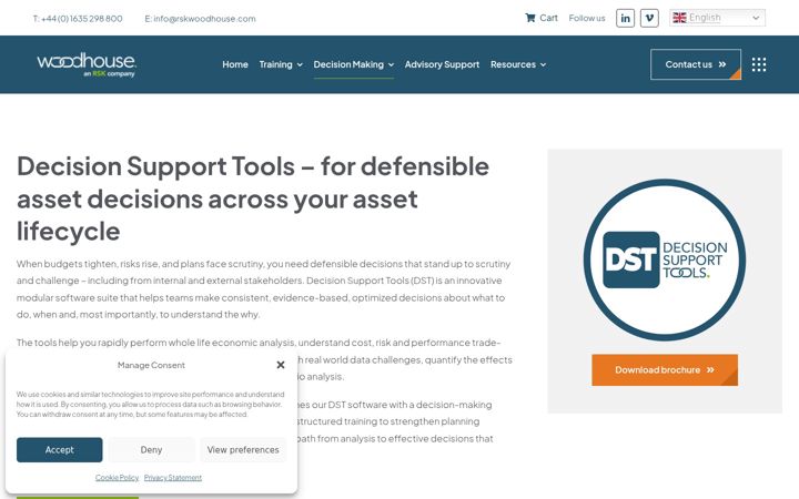 Screenshot of decisionsupporttools.com