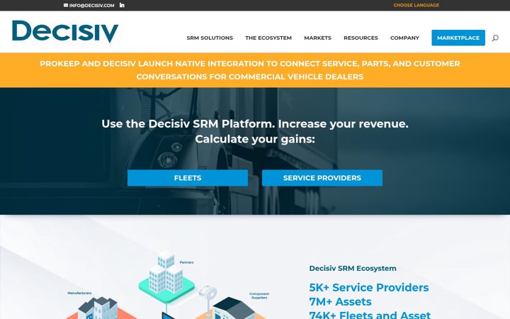 Screenshot of decisiv.com