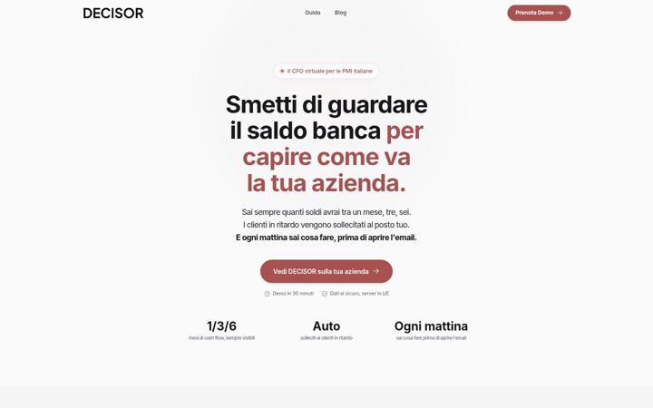 Screenshot ta' decisor.ai