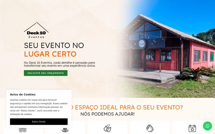 Screenshot stránky deck10eventos.com.br