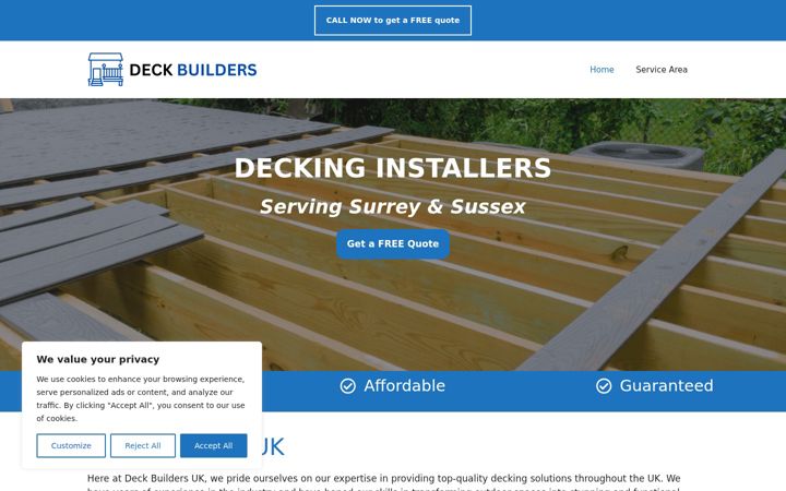 Screenshot of deckbuilders.uk
