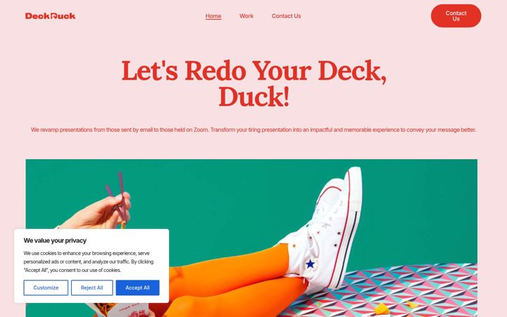 Kuvakaappaus sivustosta deckduck.net