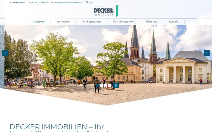 Screenshot of decker-immobilien.de