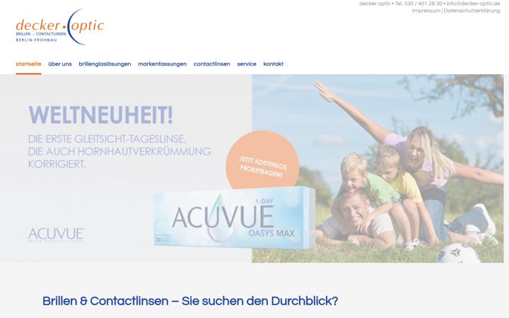 Screenshot of decker-optic.de