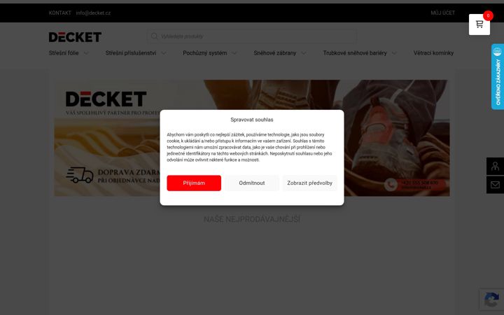 Skärmbild av decket.cz