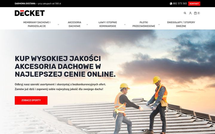 Screenshot von decket.pl
