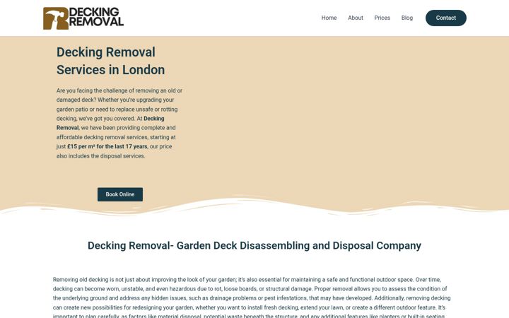 Screenshot of deckingremoval.co.uk
