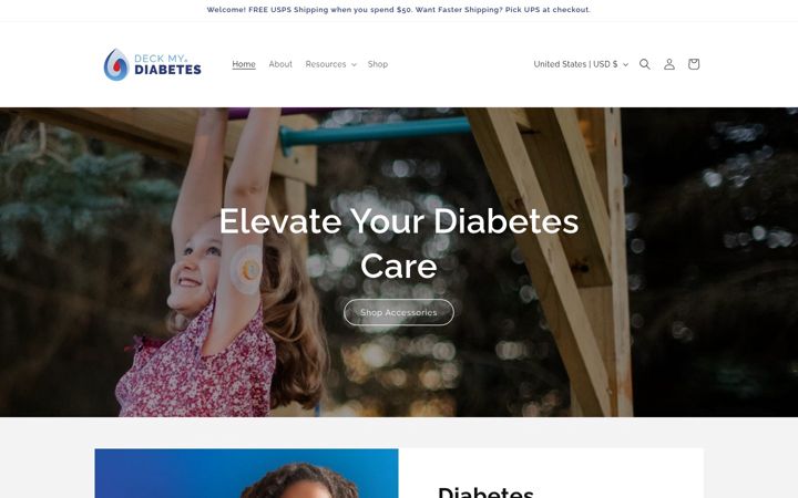 Screenshot of deckmydiabetes.com
