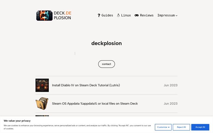 Screenshot of deckplosion.de