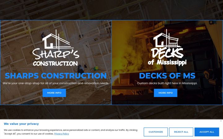 Screenshot of decksofmississippi.com