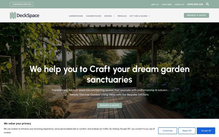 Screenshot of deckspace.co.uk