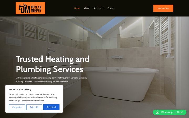 Skärmbild av declanmurphyplumbing.ie