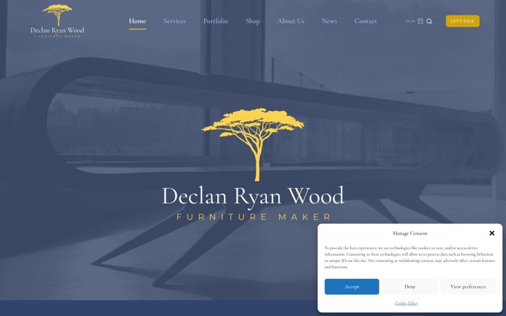 Skärmbild av declanryanwood.ie