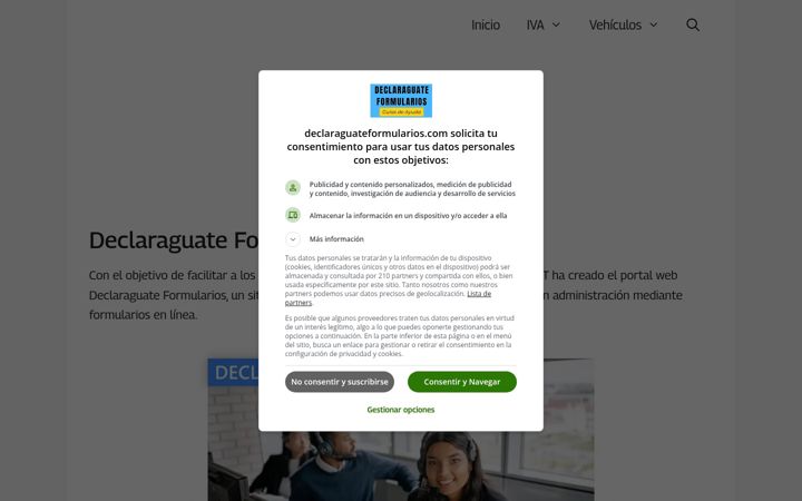 Screenshot of declaraguateformularios.com