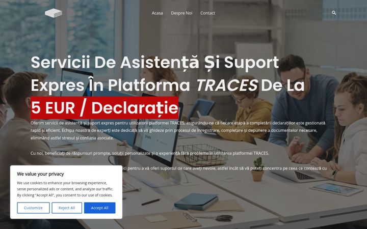 Screenshot of declaratie-europa.ro
