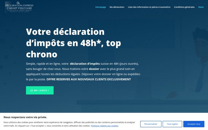 Screenshot of declaration-impots-express.ch