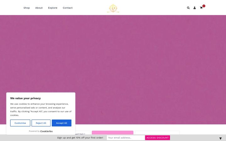 Screenshot of declassiqhairscollection.com