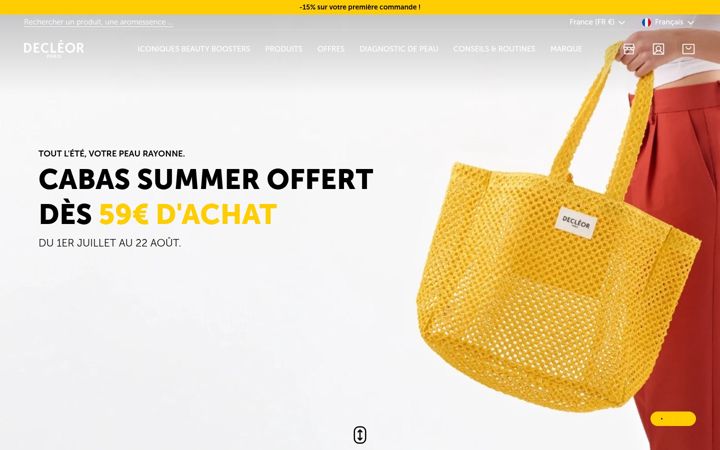 Screenshot ta' decleor.fr