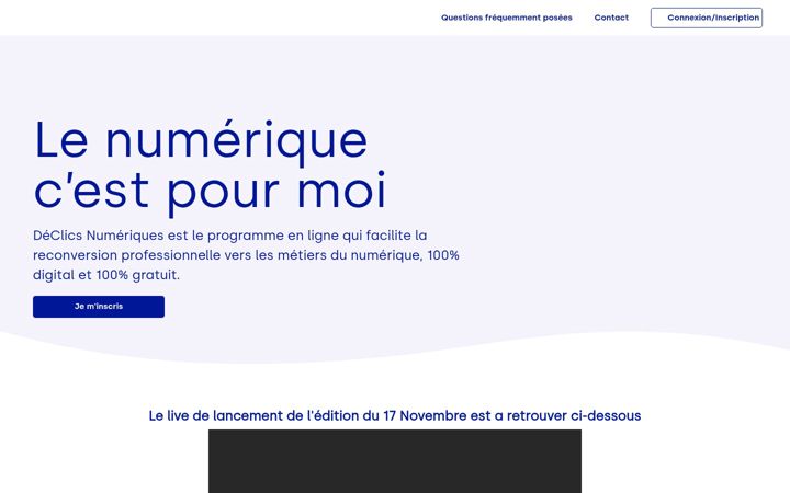 Captură de ecran a declics-numeriques.com