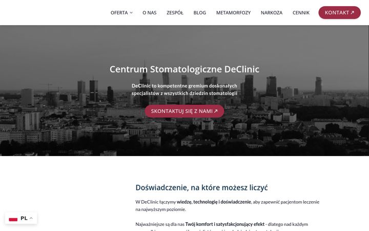 Screenshot von declinic.pl
