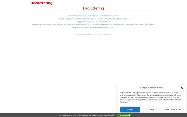 Screenshot of declutterfaq.com