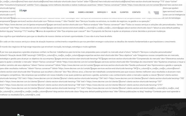 Screenshot stránky decmer.com.br