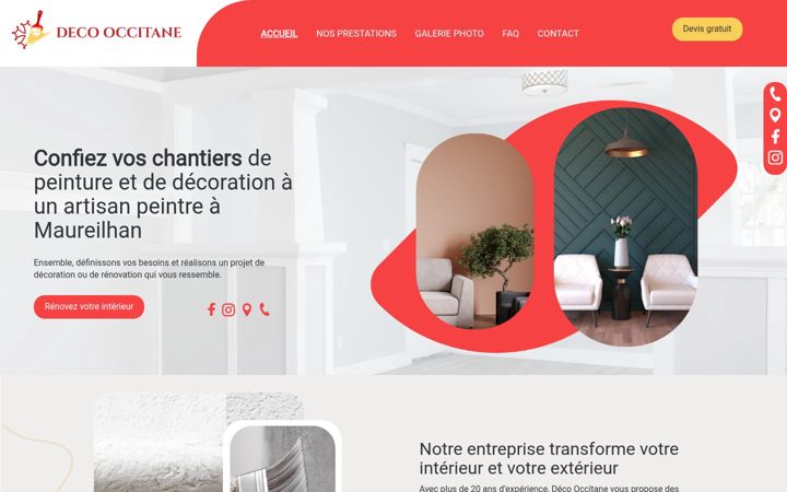 Skjámynd af deco-occitane.fr