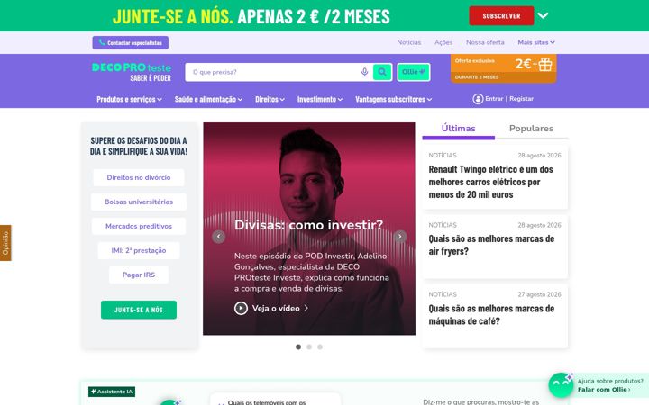 Screenshot van deco.proteste.pt