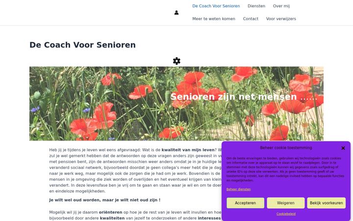 Screenshot of decoachvoorsenioren.nl