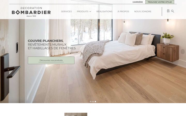 Ekrānuzņēmums no decobombardier.ca