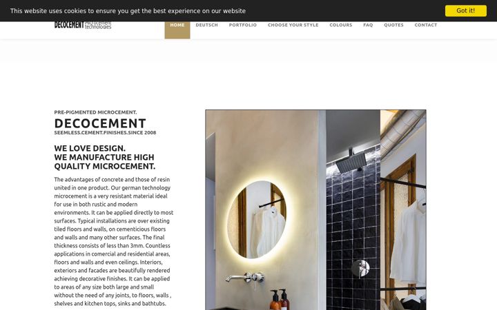 Screenshot of decocement.com