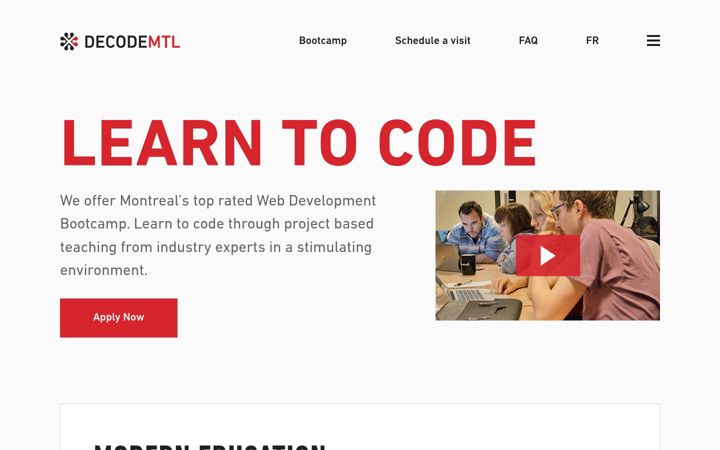 Screenshot of decodemtl.com