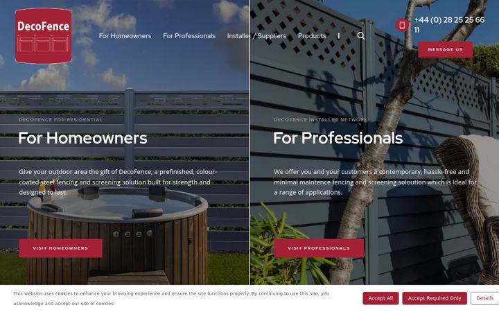 Screenshot of decofence.co.uk