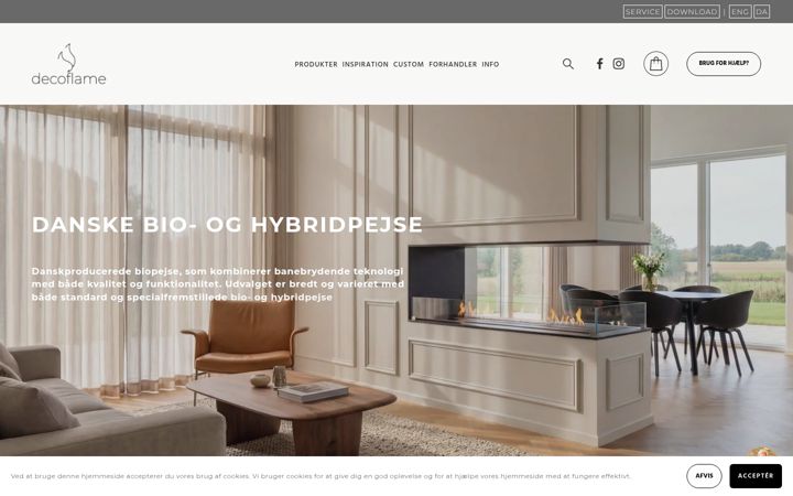 Screenshot of decoflame.dk