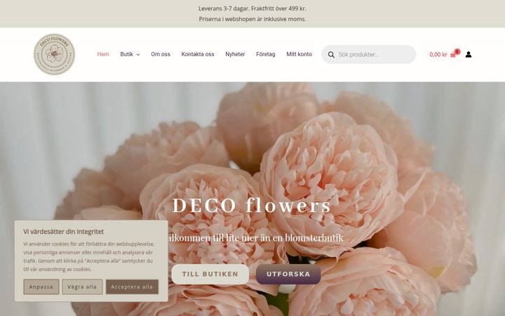 Screenshot di decoflowers.se