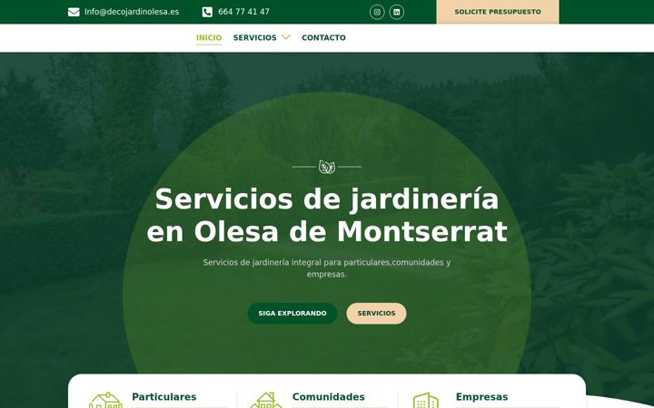 Captură de ecran a decojardinolesa.es