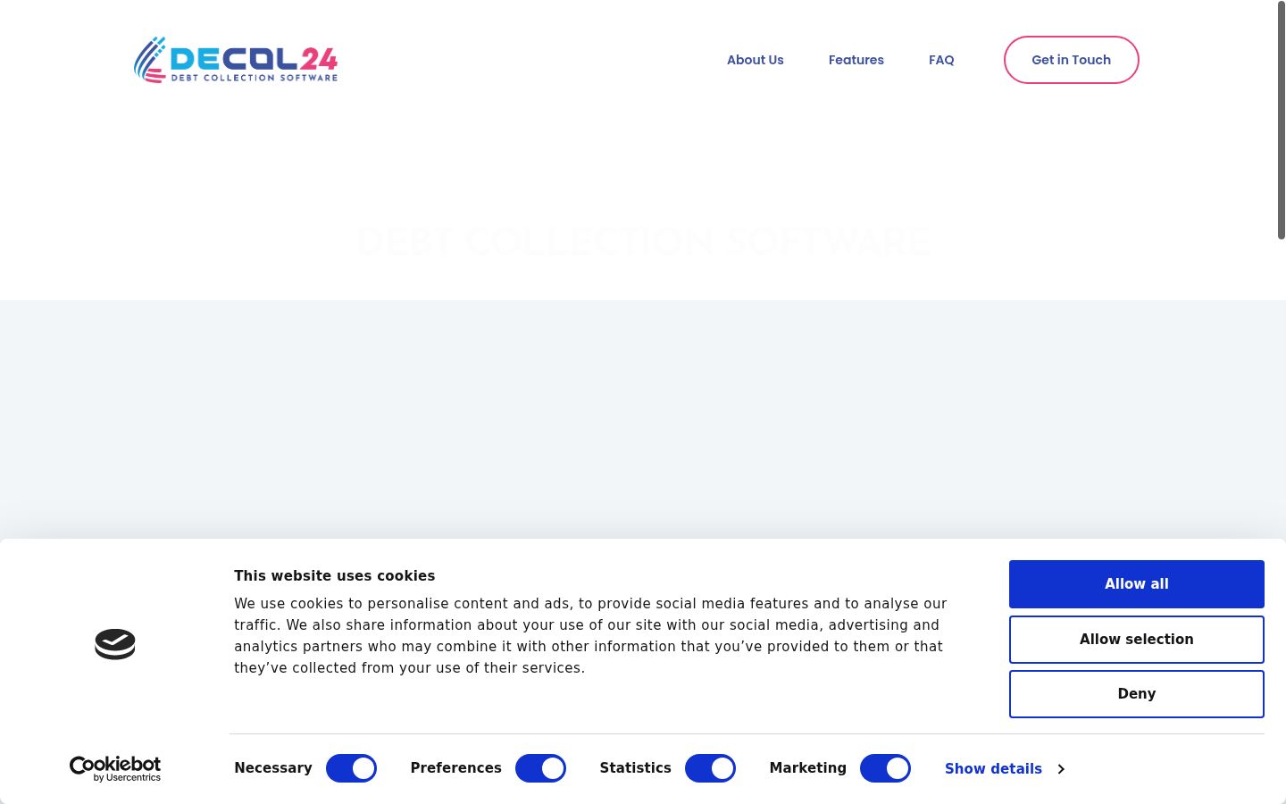 Screenshot του banner συγκατάθεσης που εμφανίστηκε πριν από οποιαδήποτε αλληλεπίδραση