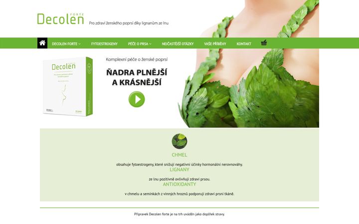 Skärmbild av decolen.cz