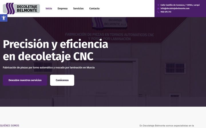 Screenshot of decoletajebelmonte.com