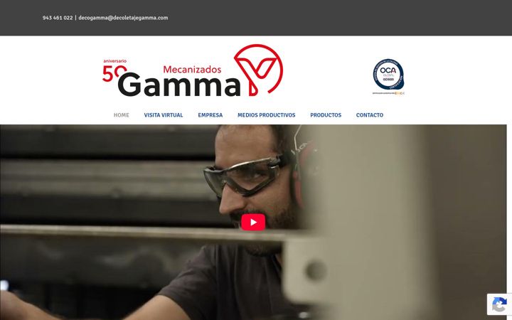 Captură de ecran a decoletajegamma.es