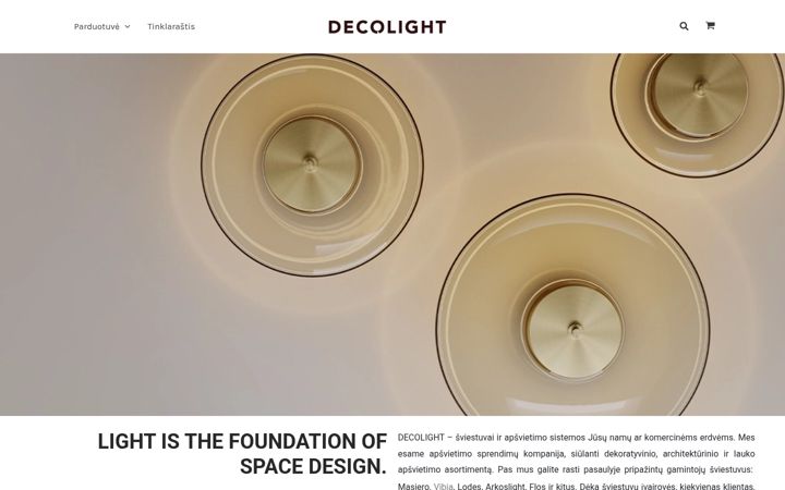 Capture d'écran de decolight.lt