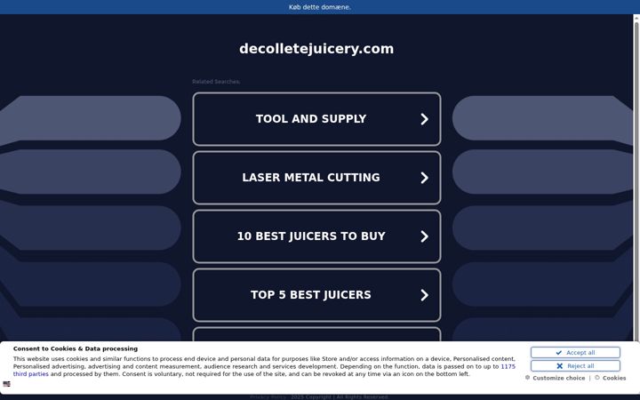 Screenshot of decolletejuicery.com