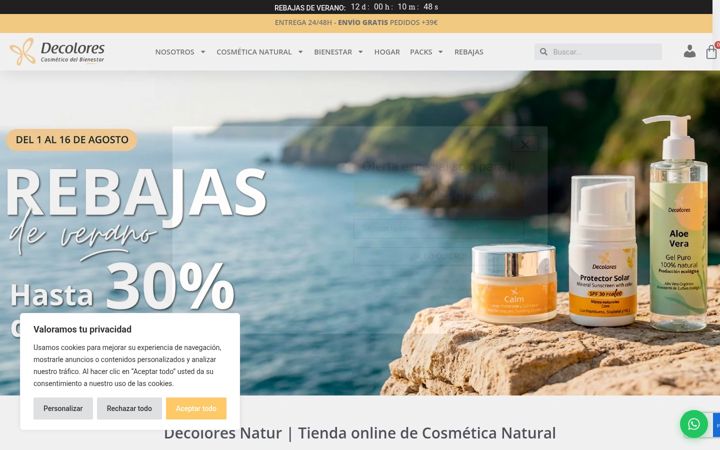 Screenshot of decoloresnatur.com