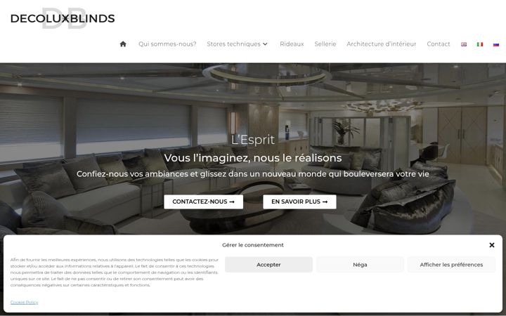 Screenshot of decoluxblinds.com