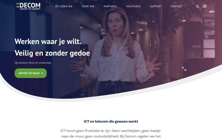 Ekrano kopija decom.nl