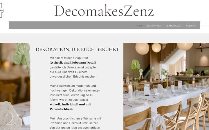 Screenshot of decomakeszenz.de