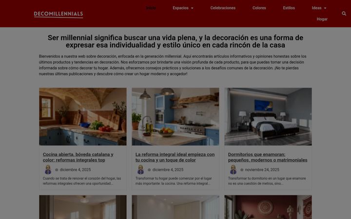 Screenshot of decomillennials.com